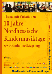 Plakat der 10. Nordhessischen KIndermusiktage